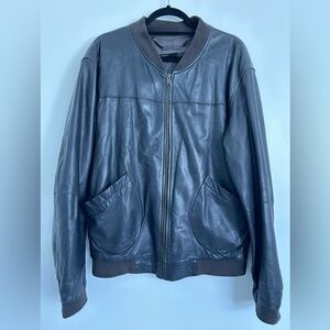 Marc by Marc Jacobs Black Lamb Leather Jacket Size Large